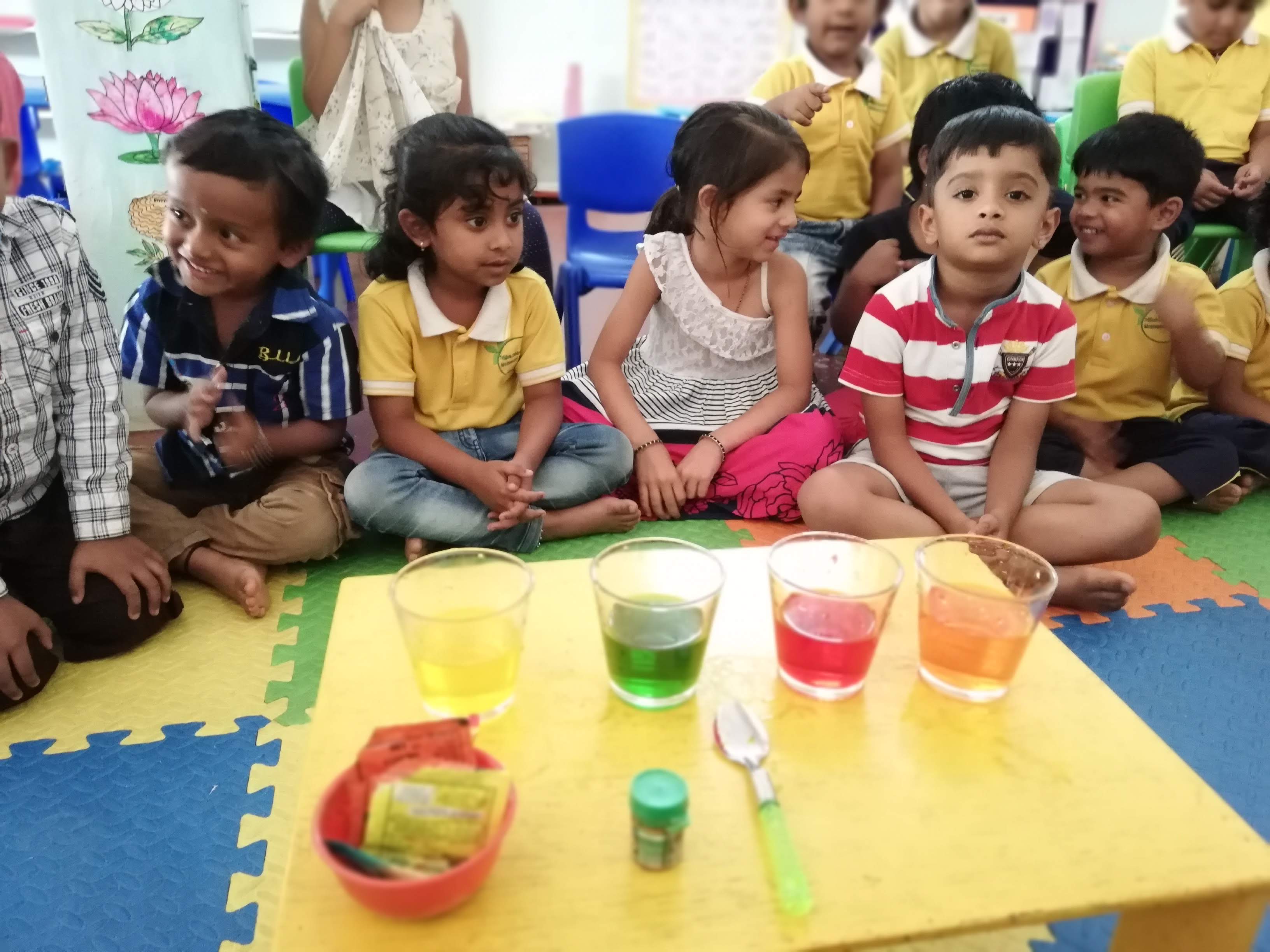 Child learning about water